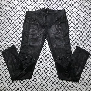 Punk Rave Black Faux Leather Pants <3